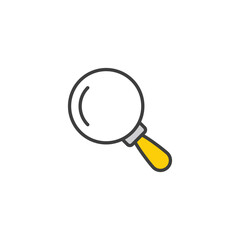 Magnifire icon design with white background stock illustration