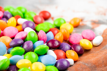 Candy on the white background