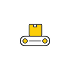 Factory icon design with white background stock illustration