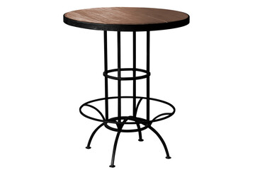 Wooden table steel legs