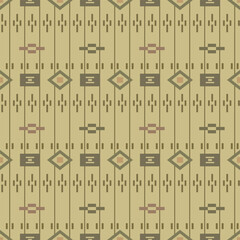 Japanese Geometric Motif Stripe Vector Seamless Pattern