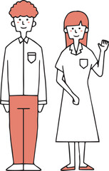 笑顔の男女　セット