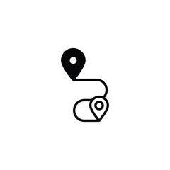 Distance icon design with white background stock illustration