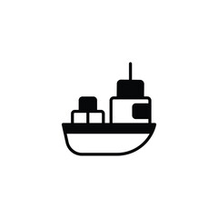 Ship Delivery icon design with white background stock illustration