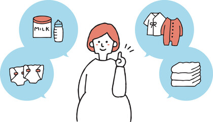 出産準備をする妊婦さん