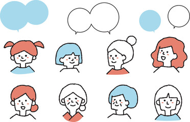 いろいろな世代の女性