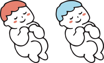 すやすや眠る赤ちゃん　セット