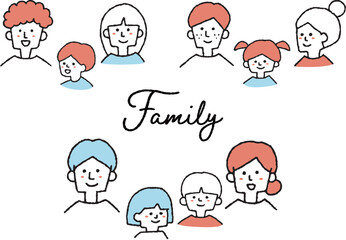 いろいろな若い家族　セット