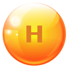 Vitamin icon. Multivitamin supplement. Vitamin  H