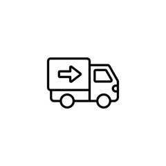 Delivery Truck icon design with white background stock illustration