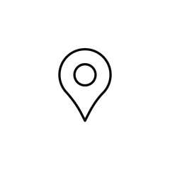 Location Pin icon design with white background stock illustration