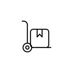 Trolley icon design with white background stock illustration