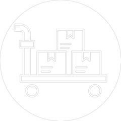 Pallet cart Vector Icon

