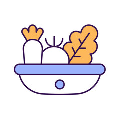 Food basket Vector Icon

