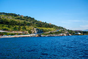 Beautiful clear and rocky bay between Kusadasi and Ozdere