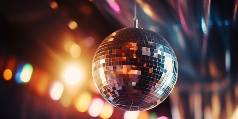 Fototapeta premium Disco ball with lights