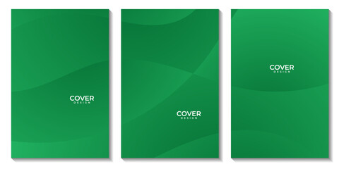 abstract flyers green gradient wave modern background for business