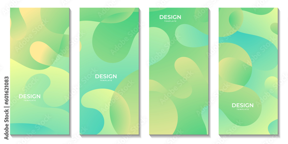 Aufkleber abstract brochures colorful gradient fluid wave modern background for business