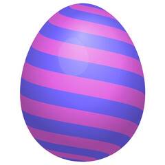 Easter Egg with gradient purple and pink