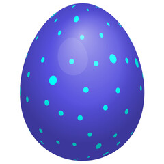 Easter Egg with gradient purple and blue dots