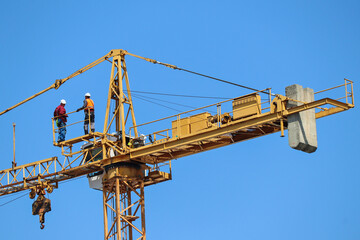 Tower crane at the construction site