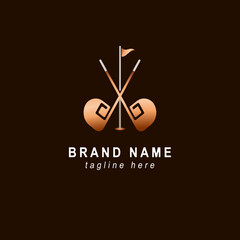 simple letter g gold golf logo. logo templates design