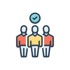 Color illustration icon for related 