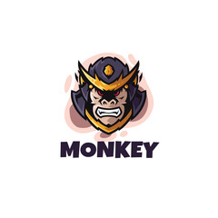 Monkey - Mascot & Esport logo template, All elements in this template are editable
