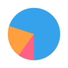 Infographic 3 steps pie chart element