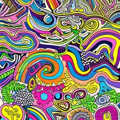 27 Hand-Drawn Doodles: A playful and whimsical background featuring hand-drawn doodles in various colors and shapes that create a fun and creative vibe3, Generative AI