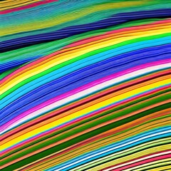 35 Wavy Rainbow Lines: A colorful and playful background featuring wavy rainbow lines that create a fun and lively vibe1, Generative AI