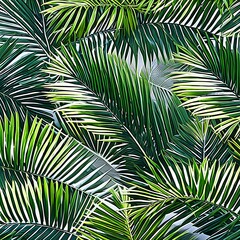 31 Tropical Leaves: A lush and tropical background featuring leaves and foliage in bright and vibrant colors that create a sunny and cheerful atmosphere4, Generative AI