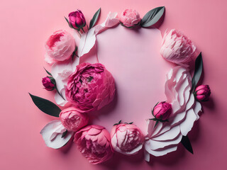 Obraz na płótnie Canvas pink rose petals on a white background