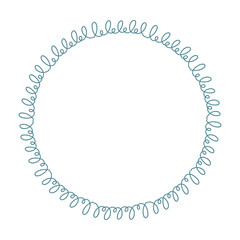 Circle frame round abstract border design shape icon for decorative vintage doodle element for design in vector illustration