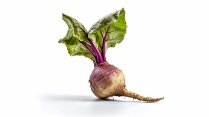isolated white background photo of Sugar beet. generative ai