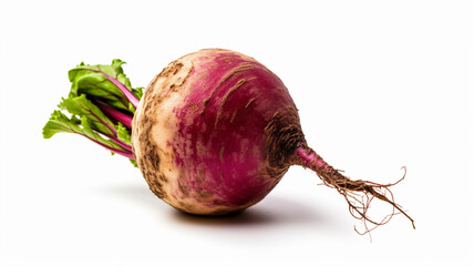 isolated white background photo of Beetroot. generative ai