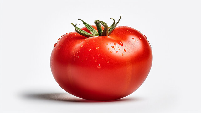 isolated white background photo of Tomato. generative ai