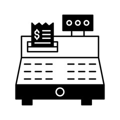 Cash register Vector Icon

