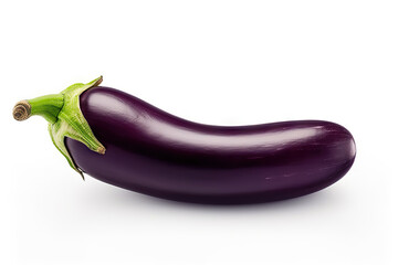 Fresh eggplant isolated on white background. created with Generative AI