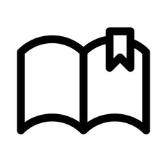 コンテンツ、本を表すラインスタイルのアイコン