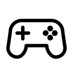 コンテンツ、ゲームを表すラインスタイルのアイコン