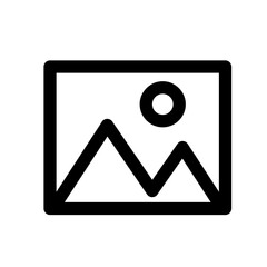 コンテンツ、写真を表すラインスタイルのアイコン