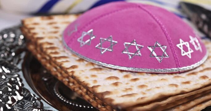 During Passover Jewish people refrain from eating leavened bread instead consume unleavened matzah bread.