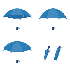 青い折り畳み傘　セット © yurumarukko