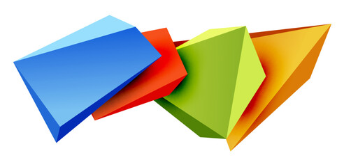 Vector 3d low poly triangle geometric design elements