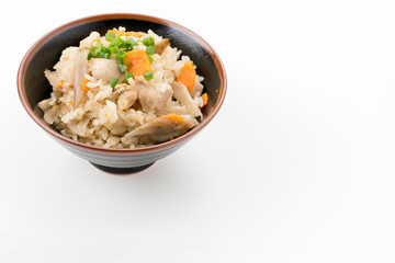 鶏とごぼうの炊き込みご飯