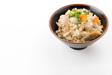 鶏とごぼうの炊き込みご飯