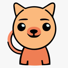 Dog vector illustration Flat Cartoon Style. logo cute Dog icon. Animal Nature Icon Isolated.