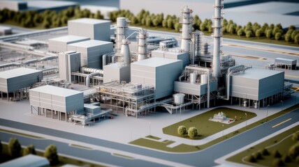 industrial facility manufacturing plant scheme generative AI