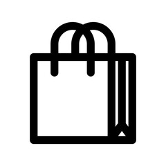 eコマース、ショッピングバッグを表すラインスタイルのアイコン
